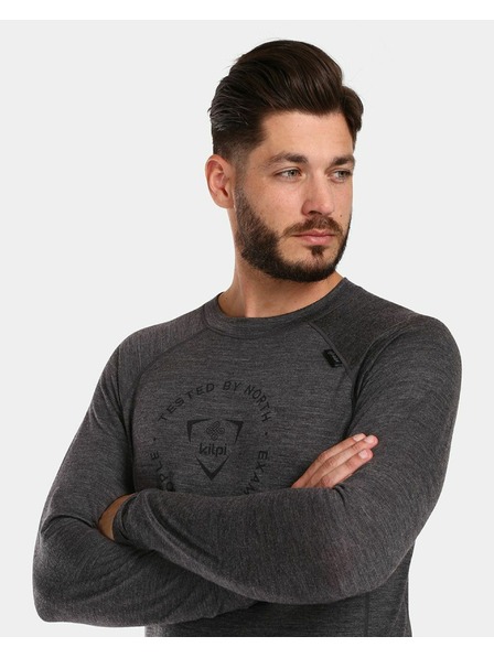 Kilpi Pánské termoprádlo s dlouhým rukávem Kilpi MAVORA TOP-M Tmavě šedá