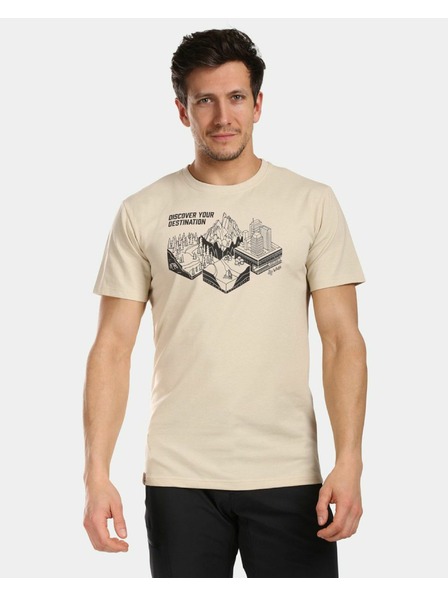 Kilpi Pánské bavlněné tričko Kilpi VIBE-M Béžová