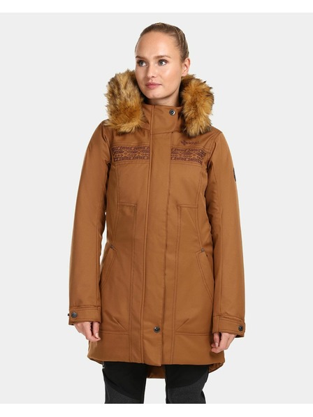 Kilpi Dámský zimní kabát Kilpi PERU-W Hnědá