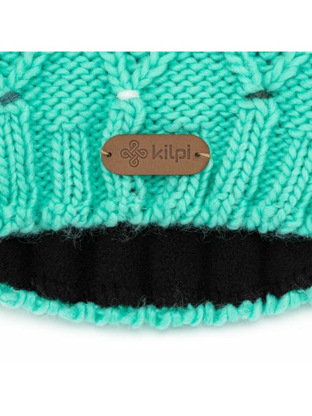 Kilpi Dámská zimní čepice Kilpi CROCHY-W Tyrkysová