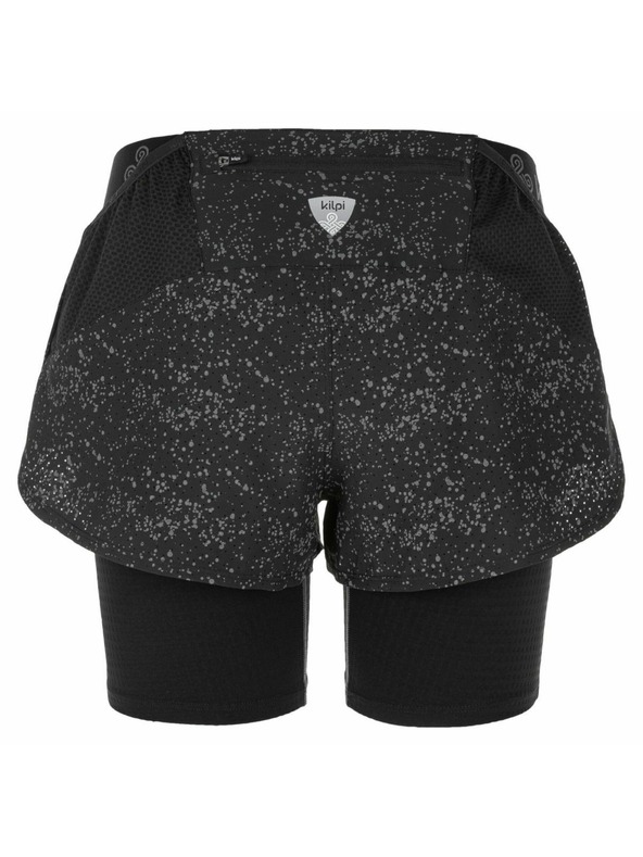 Kilpi Dámské běžecké kraťasy 2 v 1 Kilpi BERGEN-W Černá