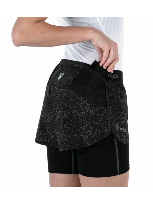 Kilpi Dámské běžecké kraťasy 2 v 1 Kilpi BERGEN-W Černá