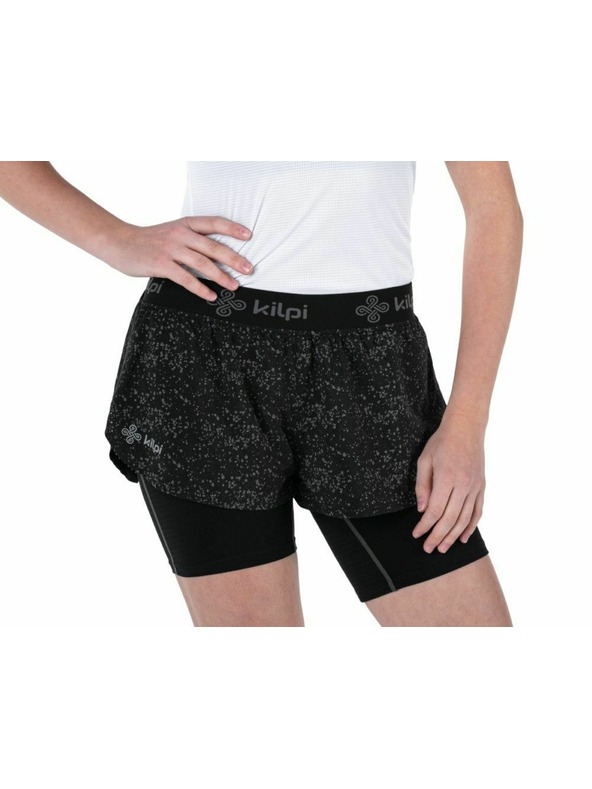 Kilpi Dámské běžecké kraťasy 2 v 1 Kilpi BERGEN-W Černá