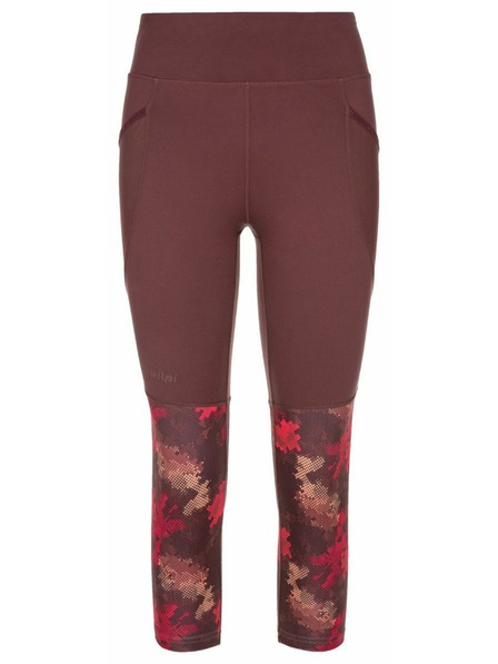 Kilpi Dámské 3/4 fitnesové legíny Kilpi SOLAS-W Tmavě červená