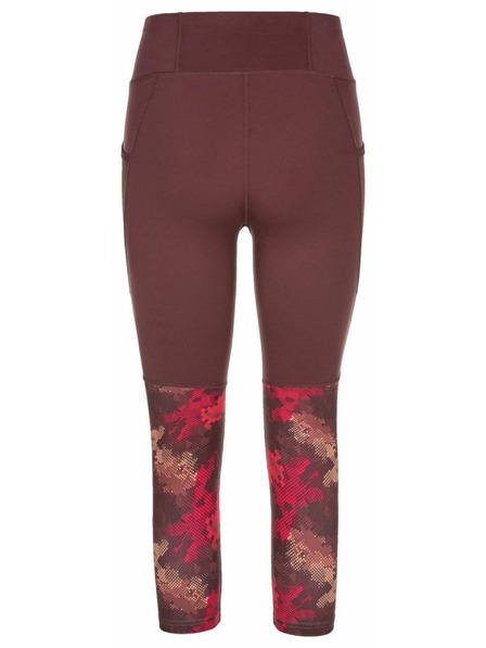 Kilpi Dámské 3/4 fitnesové legíny Kilpi SOLAS-W Tmavě červená