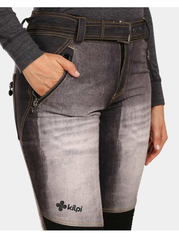 Kilpi Dámské softshellové lyžařské kalhoty Kilpi JEANSO-W Černá