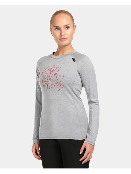 Kilpi Dámské funkční tričko s dlouhým rukávem Kilpi MAVORA TOP-W Světle šedá