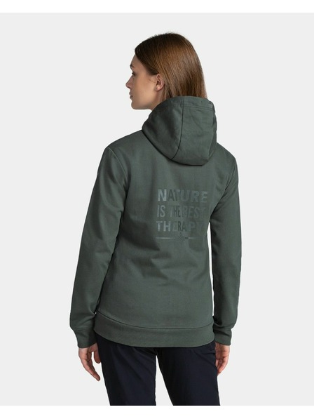 Kilpi Dámská bavlněná mikina Kilpi BERY-W Tmavě zelená