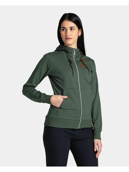 Kilpi Dámská bavlněná mikina Kilpi TARALI-W Tmavě zelená