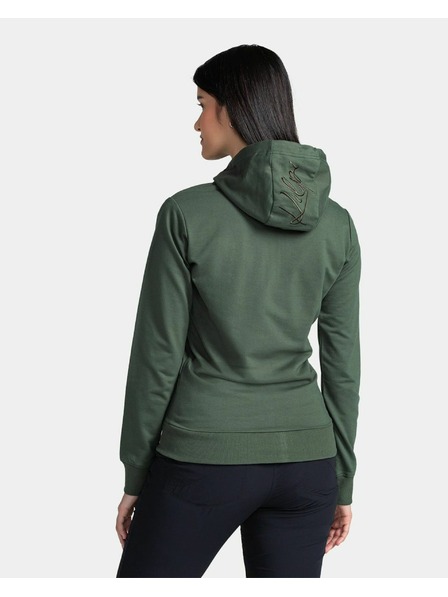 Kilpi Dámská bavlněná mikina Kilpi TARALI-W Tmavě zelená