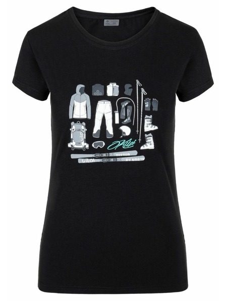 Kilpi Dámské tričko s krátkým rukávem Kilpi TORNES-W Černá