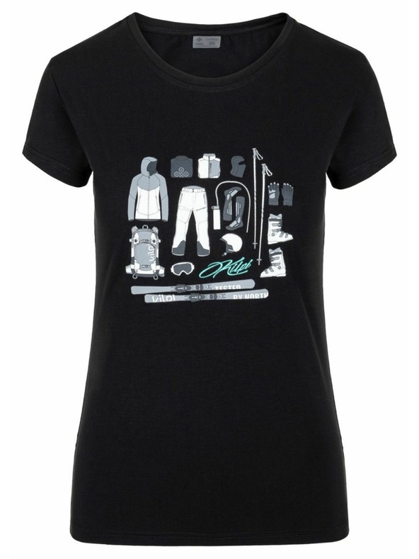 Kilpi Dámské tričko s krátkým rukávem Kilpi TORNES-W Černá