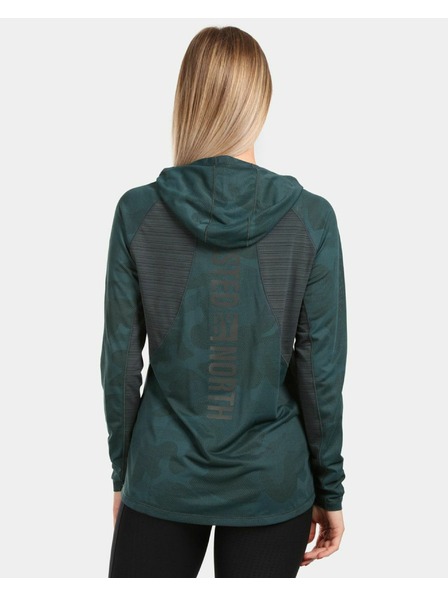 Kilpi Dámská běžecká mikina Kilpi AILEEN-W Tmavě zelená