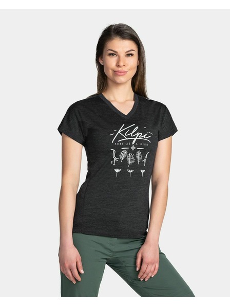 Kilpi Dámské funkční tričko Kilpi MERIN-W Tmavě šedá