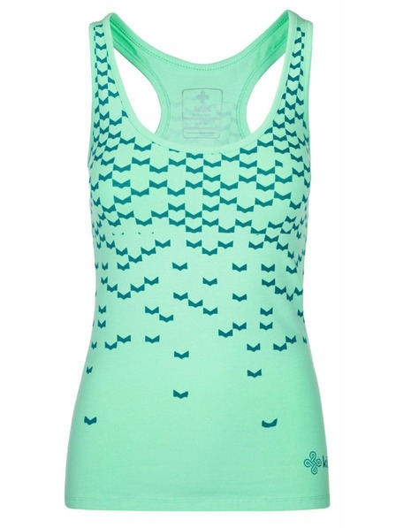 Kilpi Dámské bavlněné tílko Kilpi LEAVES-W Tyrkysová