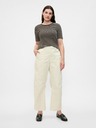GAP Dámské kalhoty High Rise Barrel Khakis GAP