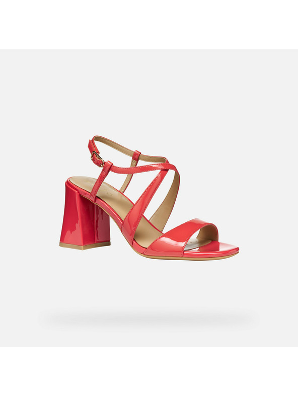 Geox Červené dámské sandály Geox New Eraklia 80 T01