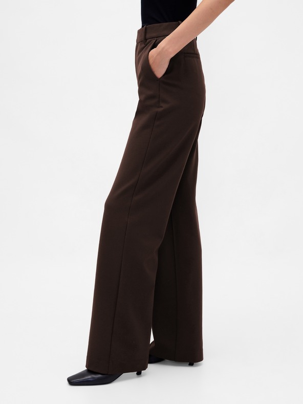 GAP Kalhoty Ponte Wide-Leg GAP