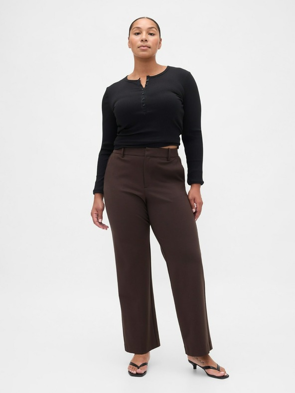 GAP Kalhoty Ponte Wide-Leg GAP