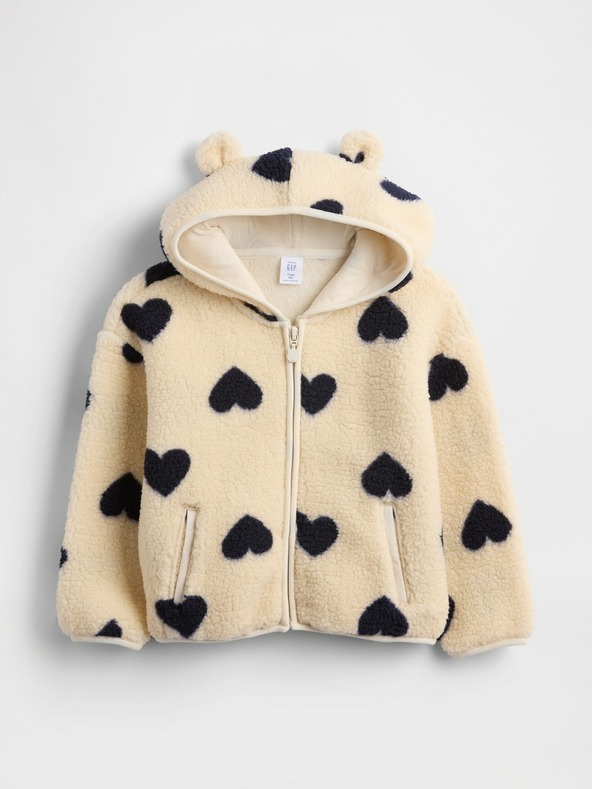 GAP Baby sherpa bunda s oušky GAP