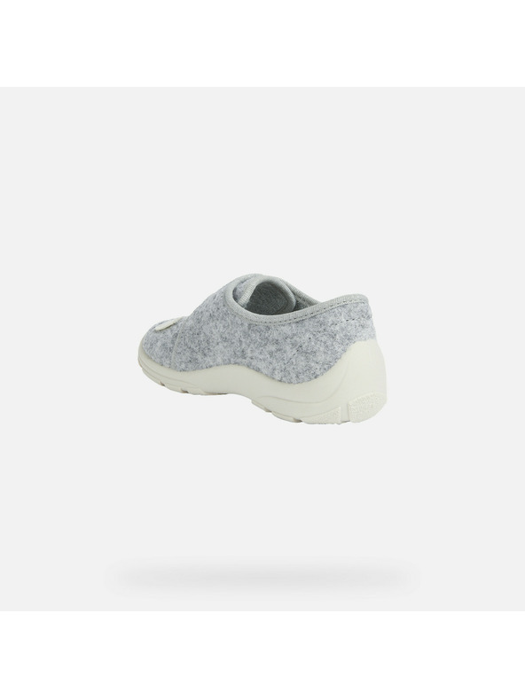 Geox Šedé dívčí domácí bačkory Geox Nymel