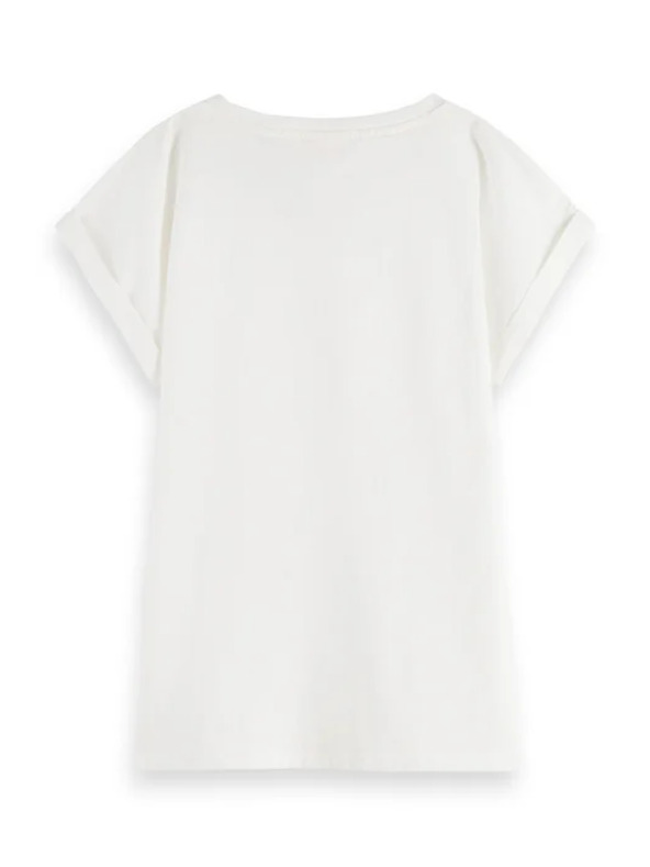 Scotch & Soda Bílé dámské tričko Scotch & Soda