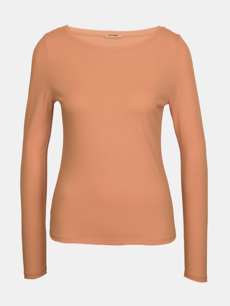 Orsay Světle hnědé dámské tričko s dlouhým rukávem ORSAY