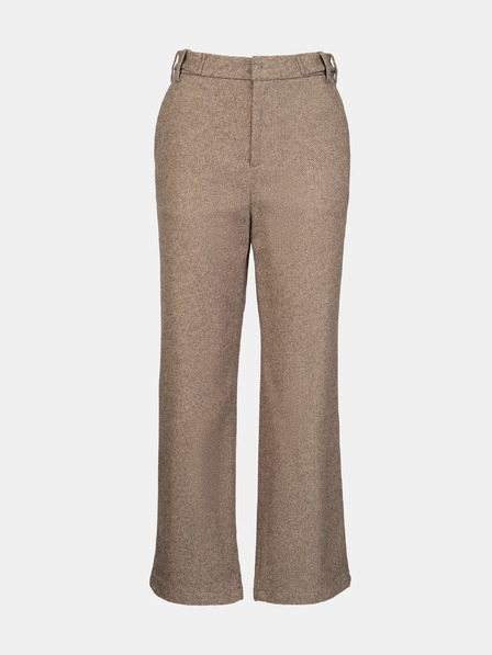 Orsay Světle hnědé dámské široké kalhoty ORSAY