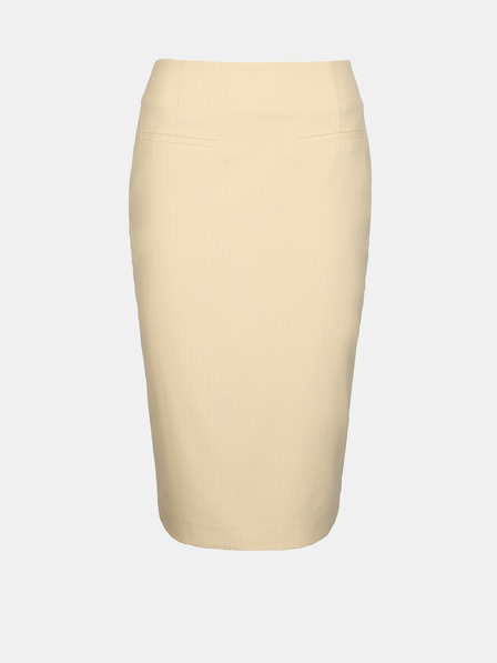 Orsay Krémová dámská pouzdrová sukně s proužkem ORSAY