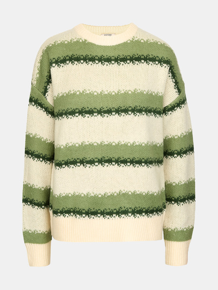 Orsay Zelený dámský pruhovaný svetr ORSAY