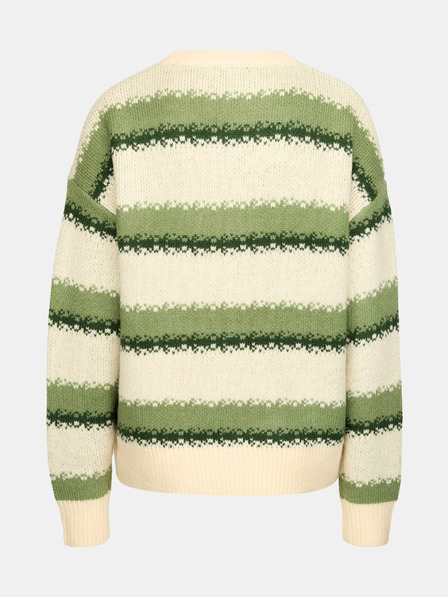 Orsay Zelený dámský pruhovaný svetr ORSAY