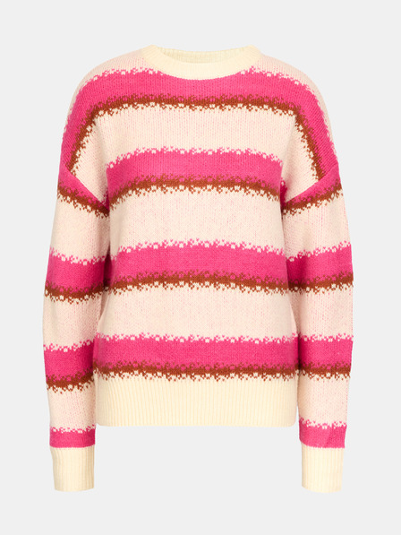 Orsay Růžový dámský pruhovaný svetr ORSAY