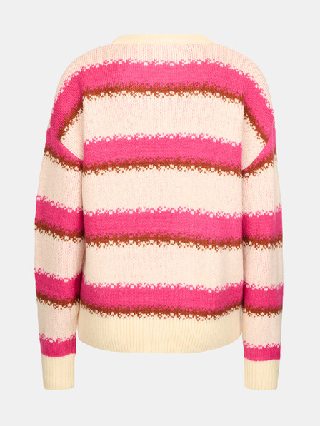 Orsay Růžový dámský pruhovaný svetr ORSAY