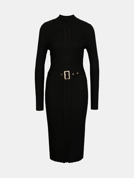 Orsay Černé dámské midi šaty s páskem ORSAY