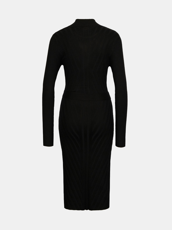 Orsay Černé dámské midi šaty s páskem ORSAY