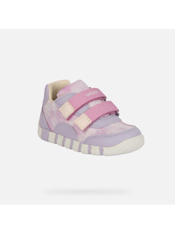 Geox Fialové dívčí boty pro první krůčky Geox Iupidoo