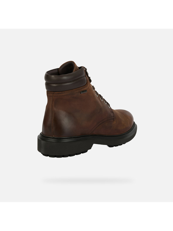 Geox Hnědá pánská kotníková obuv Geox Faloria b abx