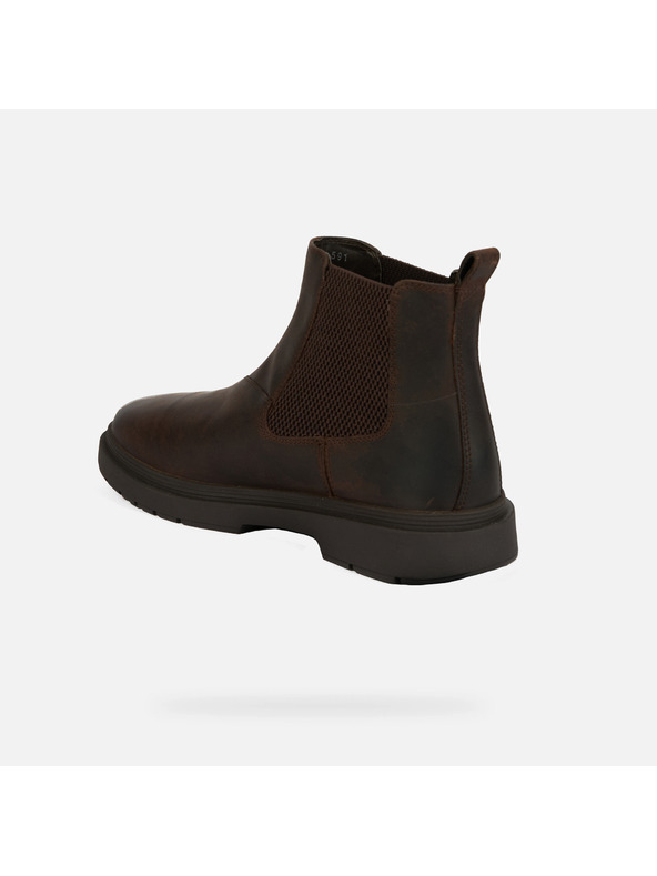 Geox Tmavě hnědá pánská kotníková obuv Geox Calaita