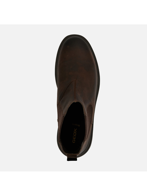 Geox Tmavě hnědá pánská kotníková obuv Geox Calaita