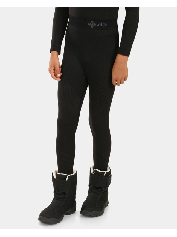 Kilpi Dětské bezešvé termo kalhoty Kilpi NIEL-JB Černá