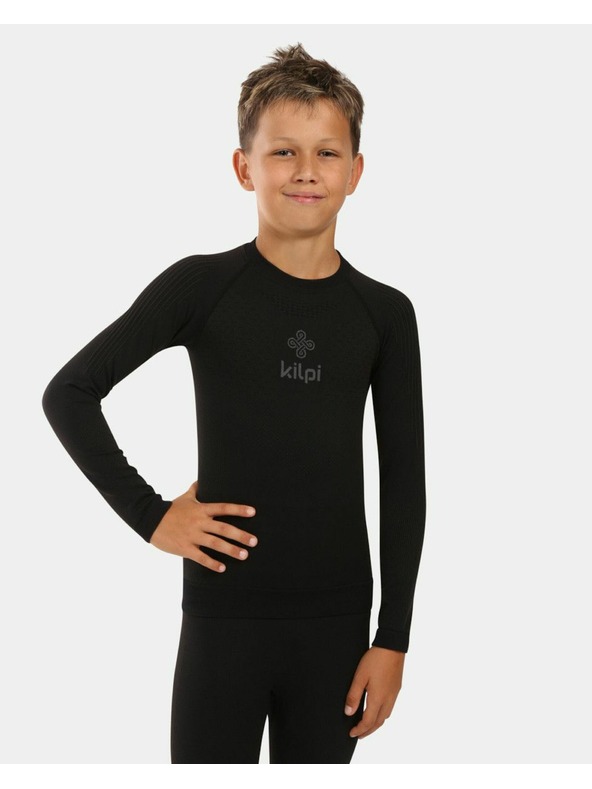 Kilpi Chlapecké bezešvé termo triko s dlouhým rukávem Kilpi NATHAN-JB Černá