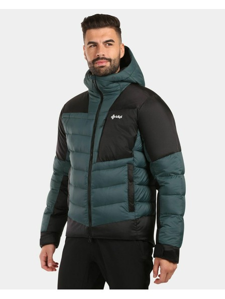 Kilpi Pánská péřová bunda Kilpi GUSS-M Tmavě zelená