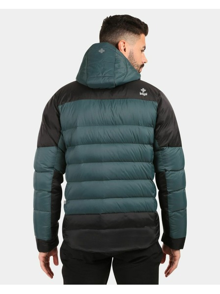 Kilpi Pánská péřová bunda Kilpi GUSS-M Tmavě zelená