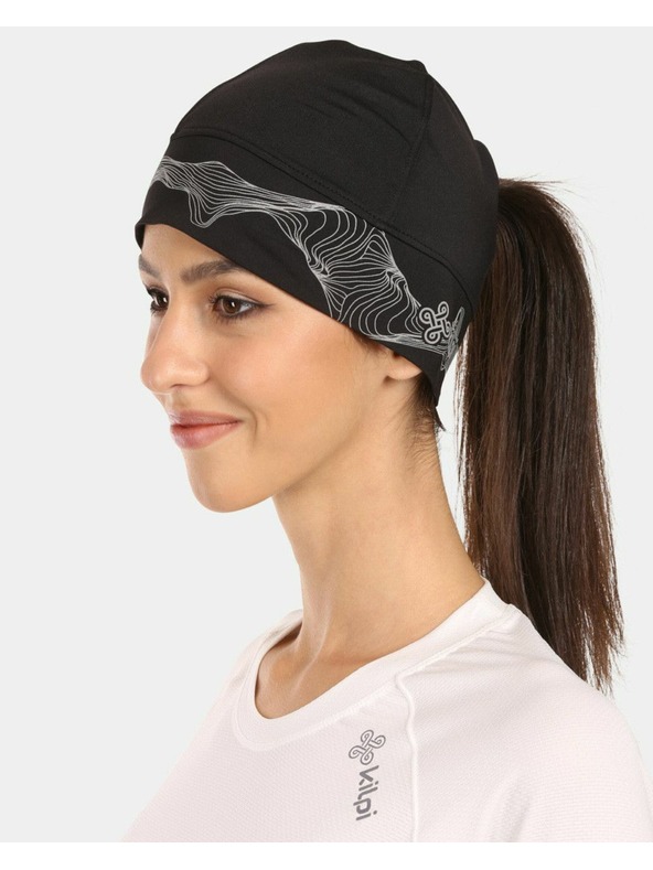 Kilpi Unisex běžecká čepice Kilpi TAIL-U Černá