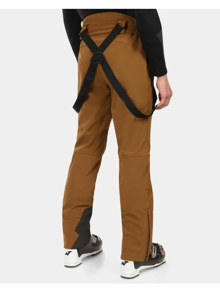 Kilpi Pánské softshellové lyžařské kalhoty Kilpi RHEA-M Hnědá