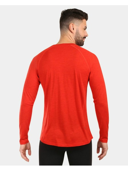 Kilpi Pánské termo triko z MERINO WOOL s dlouhým rukávem Kilpi MAVORA TOP-M Červená