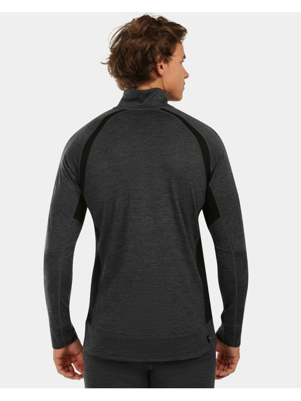 Kilpi Pánské termo triko s dlouhým rukávem z MERINO WOOL Kilpi JAGER-M Černá