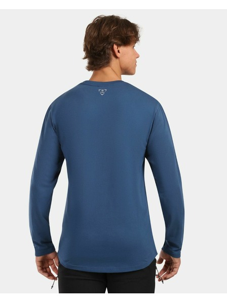Kilpi Pánské bavlněné tričko s dlouhým rukávem Kilpi PROMOX-M Tmavě modrá