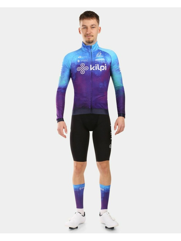 Kilpi Pánský cyklistický dres s dlouhým rukávem Kilpi VULCANO-M Modrá