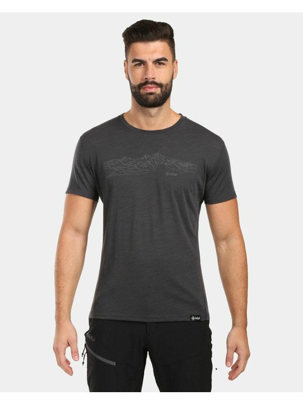 Kilpi Pánské tričko z MERINO WOOL Kilpi SLOPER-M Tmavě šedá